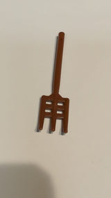 NEU Minifigur, Werkzeug Heugabel - Griff mit flachem Ende, neubraun