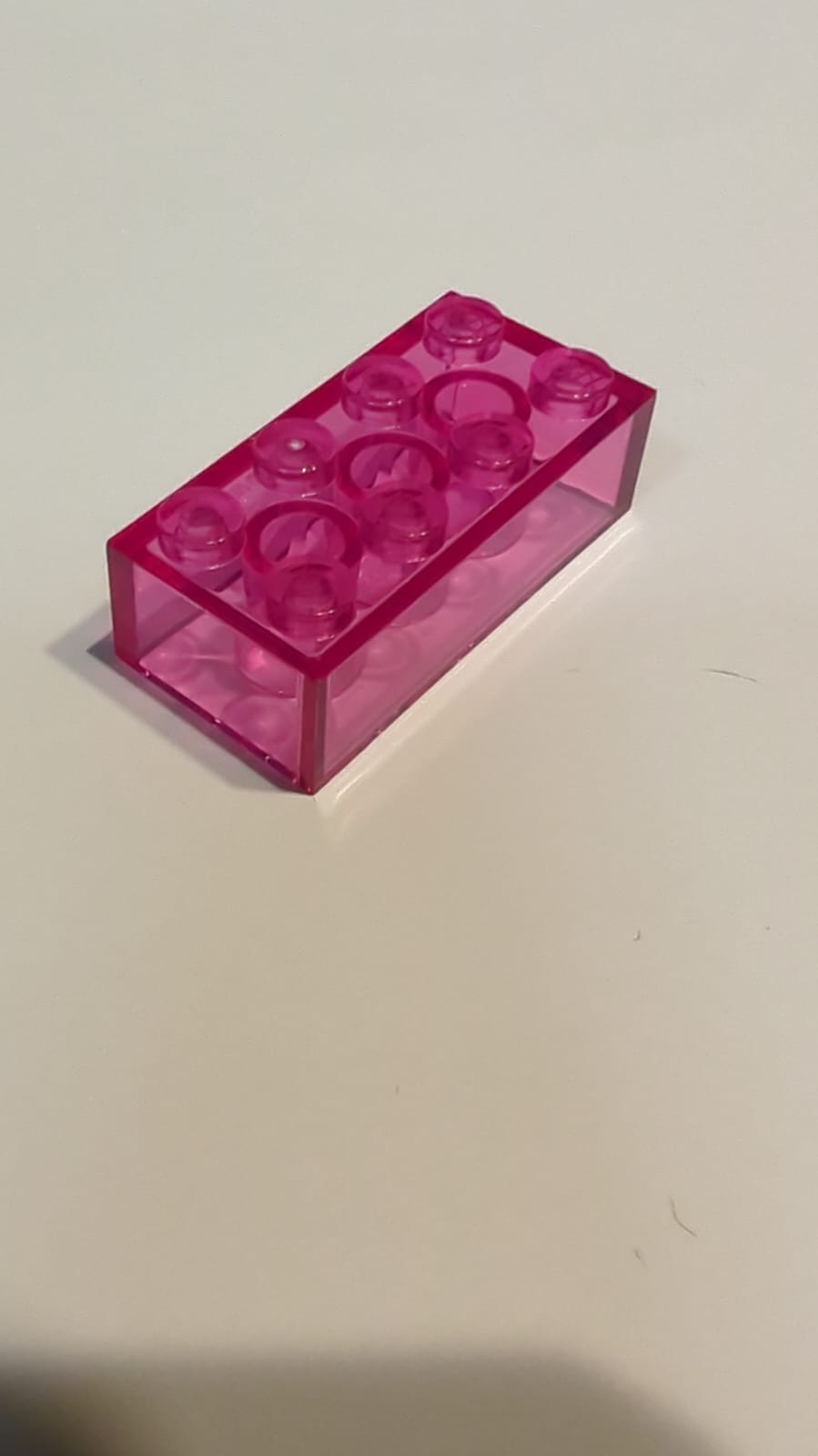 NEU Stein 2 x 4 transparent knallpink