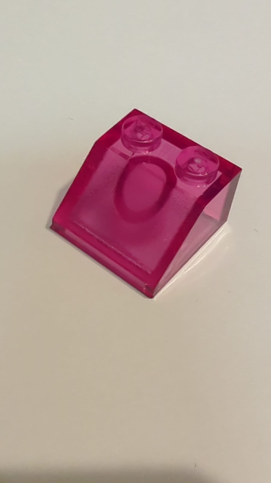 NEU Schrägstein 45 2 x 2 transparent knallpink