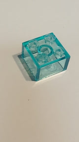 NEU Stein 2 x 2 transparent hellblau