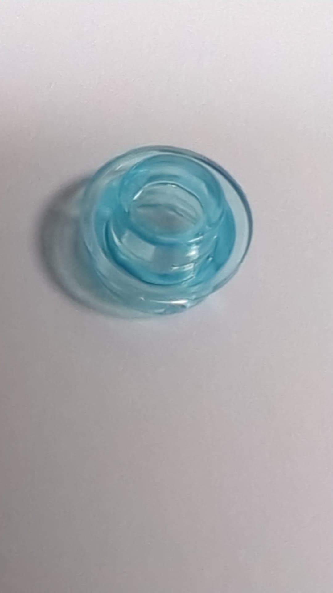 NEU Plate, Round 1 x 1 with Open Stud transparent hellblau trans-light blue