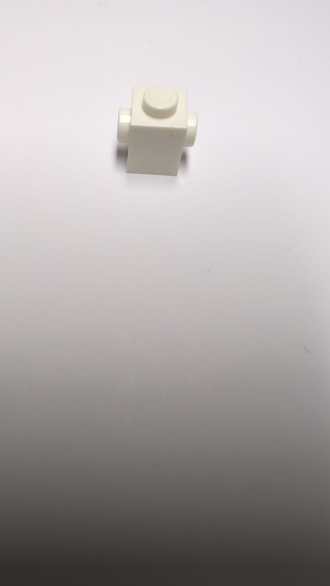 NEU Stein modifiziert 1 x 1 mit 2 Noppen gegenüber weiß