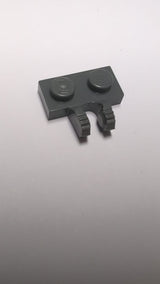 NEU Scharnierplatte 1 x 2 mit 2 Fingern auf der Seite neudunkelgrau