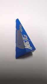 NEU Keil 5 x 2 Links mit Silberbullen-Muster blau