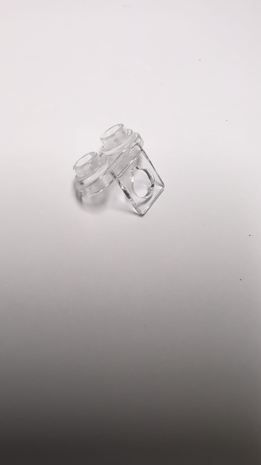 NEU Minifigur Bracket/Rückenutensil mit 2 Noppen transparent weiß