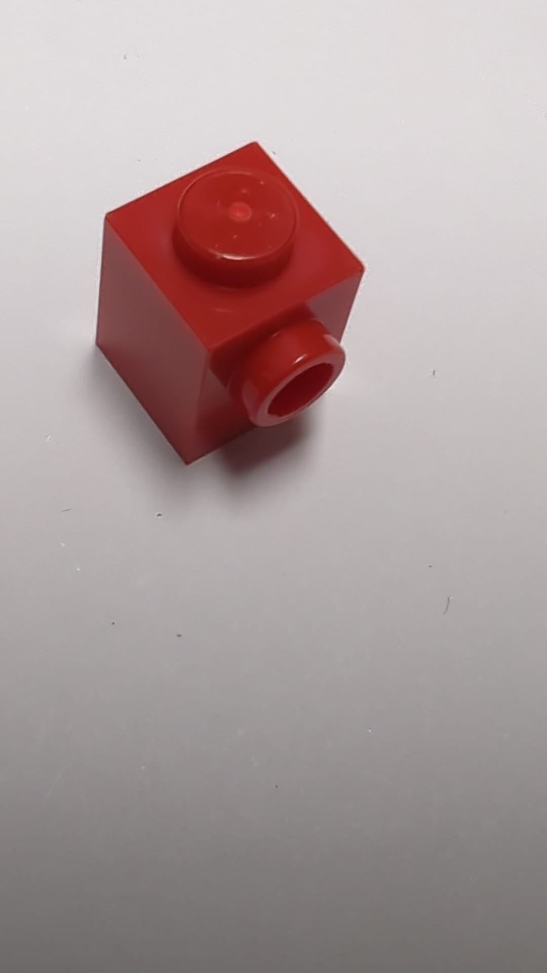 NEU Brick, Modified 1x1 with Stud on Side rot red