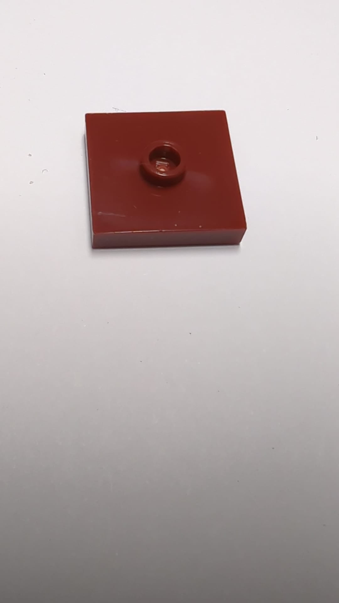 NEU Plate, Modified 2 x 2 with Groove and 1 Stud in Center (Jumper) dunkelrot dark red