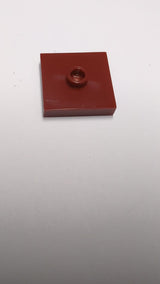 NEU Plate, Modified 2 x 2 with Groove and 1 Stud in Center (Jumper) dunkelrot dark red