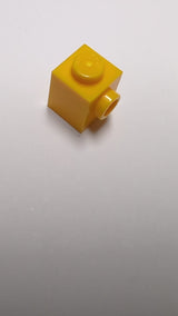 NEU Stein modifiziert 1 x 1 mit Noppe an einer Seite hellorange