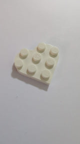 NEU 3 x 3 Herz Platte modifiziert weiß