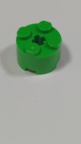 NEU Rundstein 2 x 2 mit Achsloch mediumgrün