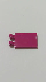 NEU Tile, Modified 2 x 3 with 2 Open O Clips magenta
