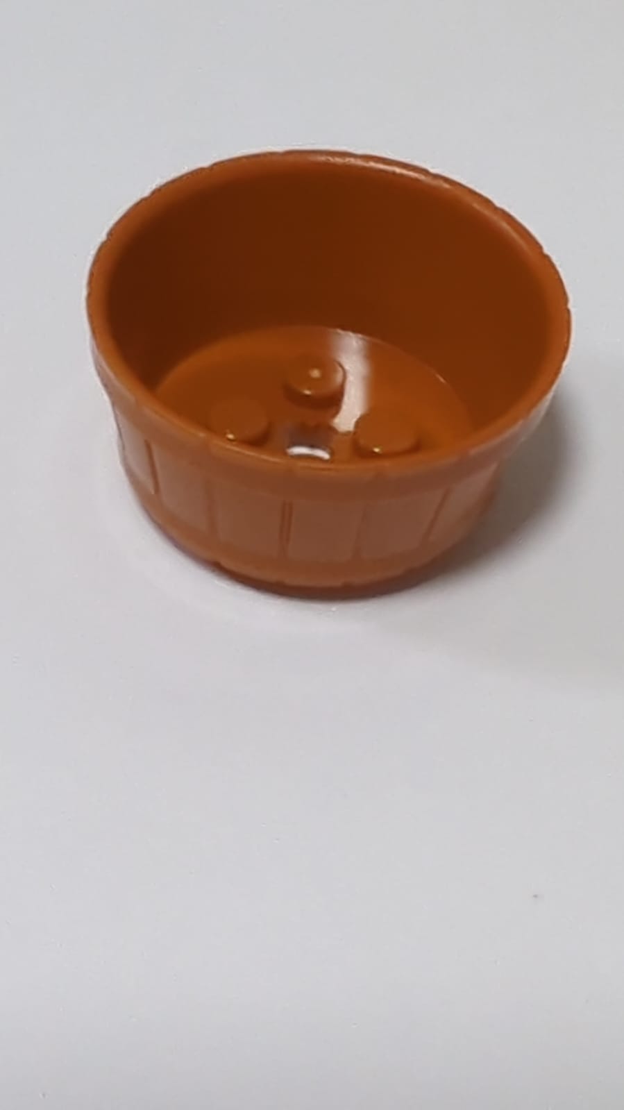 NEU Container Fass Wanne, halbe Höhe mit Achsloch dunkelorange