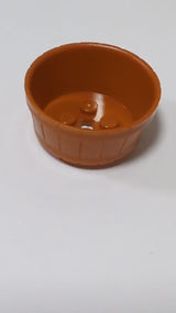 NEU Container Fass Wanne, halbe Höhe mit Achsloch dunkelorange