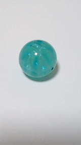 NEU Ball, harter Kunststoff 19 mm Durchmesser mit geformtem, satin-transparentem Innenballmuster mit Schlitzen (Ninjago Drachenkraft-Element) transparent hellblau