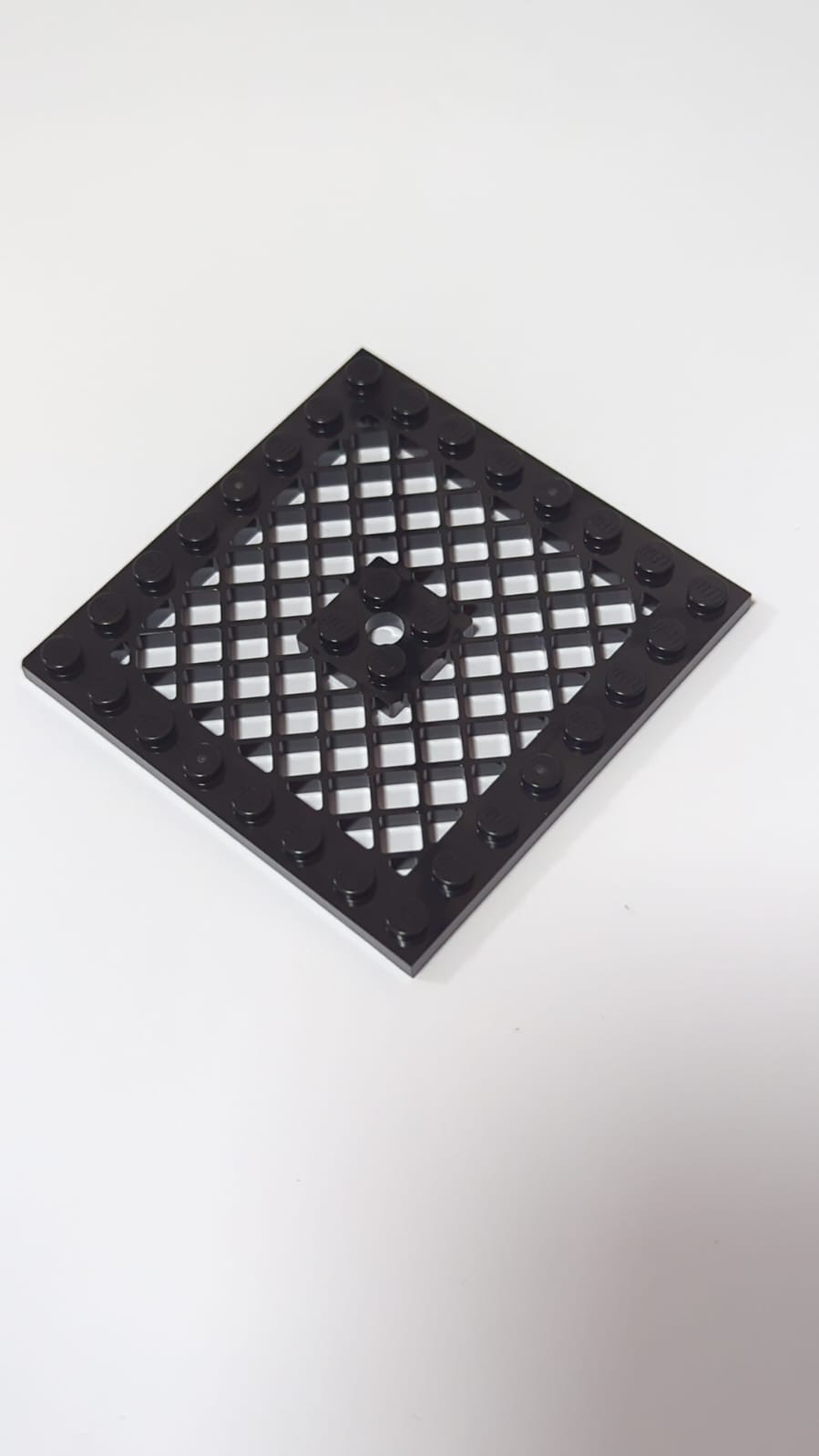 NEU Plate, Modified 8 x 8 with Grille and Hole in Center schwarz