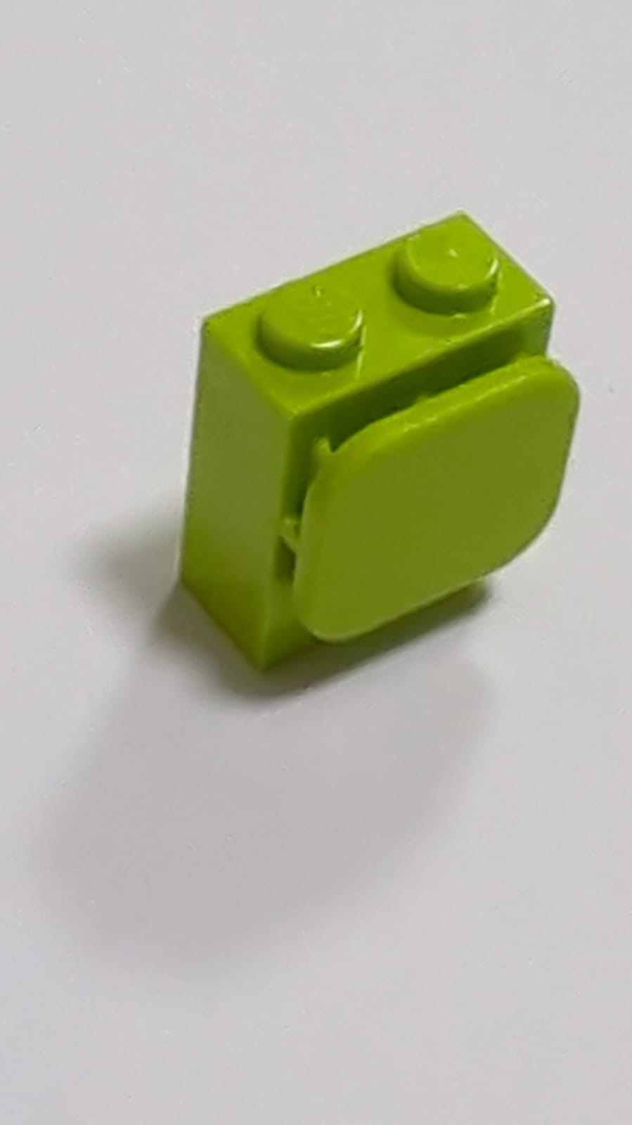 NEU Baustein, Modifiziert 1 x 2 x 2 mit Papier-/Fotohalter lindgrün