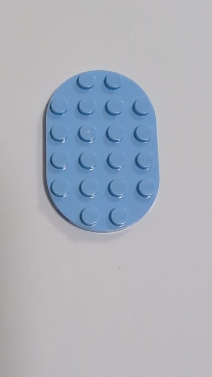 NEU Platte, rund 4 x 6 oval hellblau