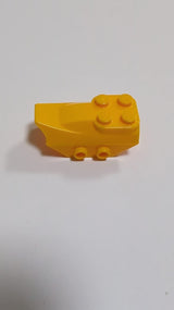 NEU Bogenstein 4 x 2 mit 4 Noppen oben, je 2 Noppen an den Seiten, Flügelende hellorange