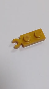 NEU Platte, modifiziert 1 x 2 mit Clip am Ende (vertikaler Griff) pearlgold