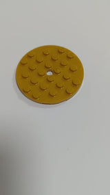 NEU Platte, rund 6 x 6 mit Loch pearlgold