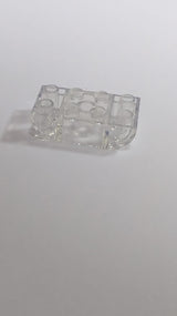 NEU Schrägstein, Gebogen 4 x 2 invert doppelt transparent weiß