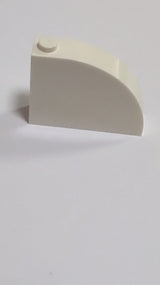 NEU Schrägstein, Gebogen 4 x 1 x 2 2/3 mit Noppe weiß