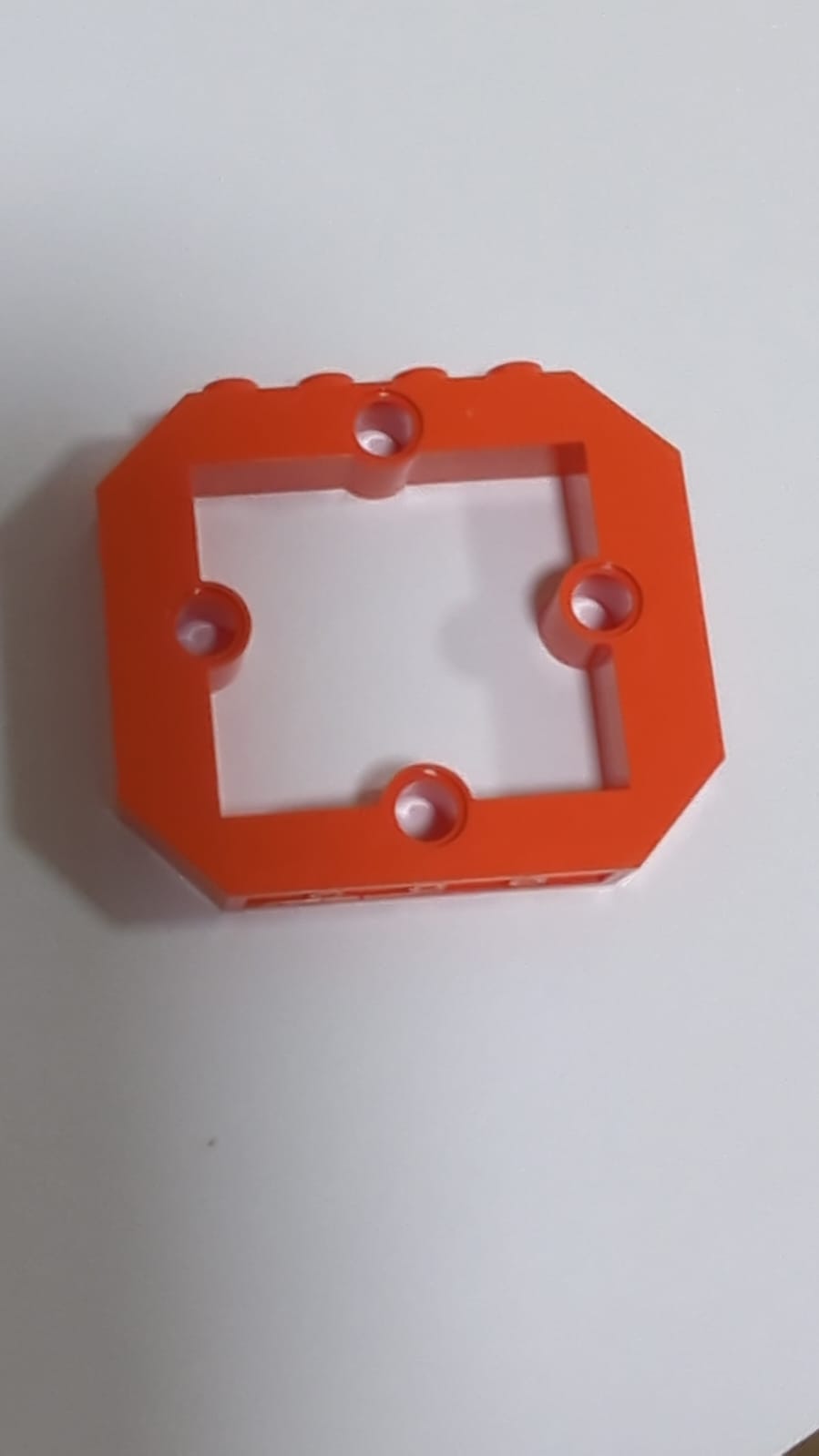 NEU Panel 1 x 6 x 4 1/3 mit Fenster und 4 Pinlöchern rotorange