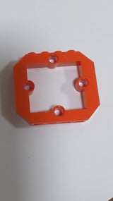 NEU Panel 1 x 6 x 4 1/3 mit Fenster und 4 Pinlöchern rotorange