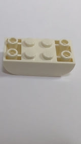 NEU Schrägstein, Gebogen 4 x 2 invert doppelt weiß