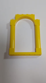 NEU Tür, Rahmen 1 x 6 x 7 gewölbt mit Einkerbungen und abgerundeten Säulen gelb