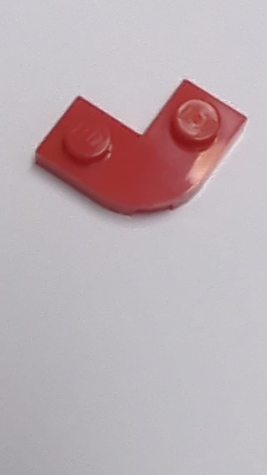 NEU Platte rund, Ecke 2 x 2 mit 1 x 1 Ausschnitt rot
