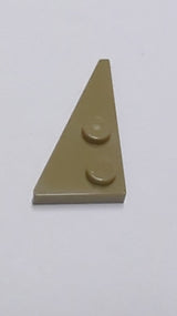 NEU Flügelplatte 4 x 2 links spitz dunkelbeige