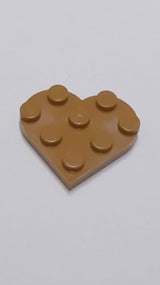 NEU 3 x 3 Herz Platte modifiziert nougat (medium)