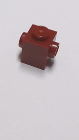 NEU Stein modifiziert 1 x 1 mit 2 Noppen gegenüber dunkelrot