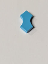 NEU Fliese, modifiziert 2 x 2 mit 2 gebogenen 1 x 1 Ausschnitten, Doppelpfeil azur