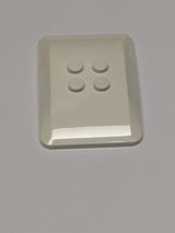 NEU Keil 6 x 4 x 2/3 Quad gekrümmt weiß