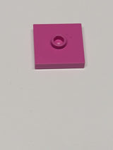 NEU Plate, Modified 2 x 2 with Groove and 1 Stud in Center (Jumper) knallpink dark pink