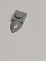 NEU Platte modifiziert 1 x 1 mit Zahn horizontal neuhellgrau