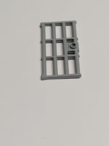 NEU Tür 1 x 4 x 6 mit Gitter und Noppengriff neuhellgrau
