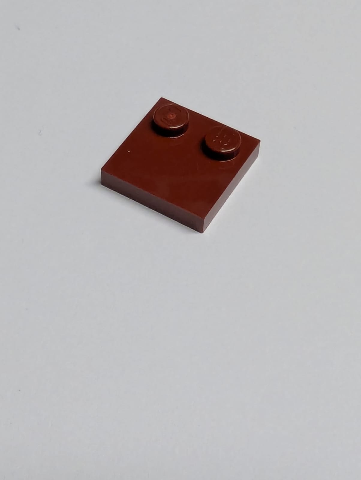 NEU Fliese, Modifiziert 2 x 2 mit Noppen am Rand dunkelrot