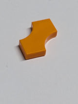 NEU Fliese, modifiziert 2 x 2 mit 2 gebogenen 1 x 1 Ausschnitten, Doppelpfeil, orange