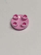 NEU Platte, rund 2 x 2 mit abgerundeter Unterseite (Bootsbolzen) rosa
