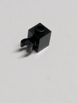 NEU Brick, Modified 1 x 1 with Open O Clip (Vertical Grip) - Hollow Stud schwarz black