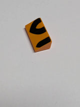 NEU Slope 30 1 x 2 x 2/3 with Black Tiger Stripes Pattern orange orange