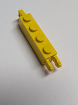 NEU Scharnierstein 1 x 4 mit 1 Finger vertikalem Ende und 2 Fingern vertikalem Ende gelb