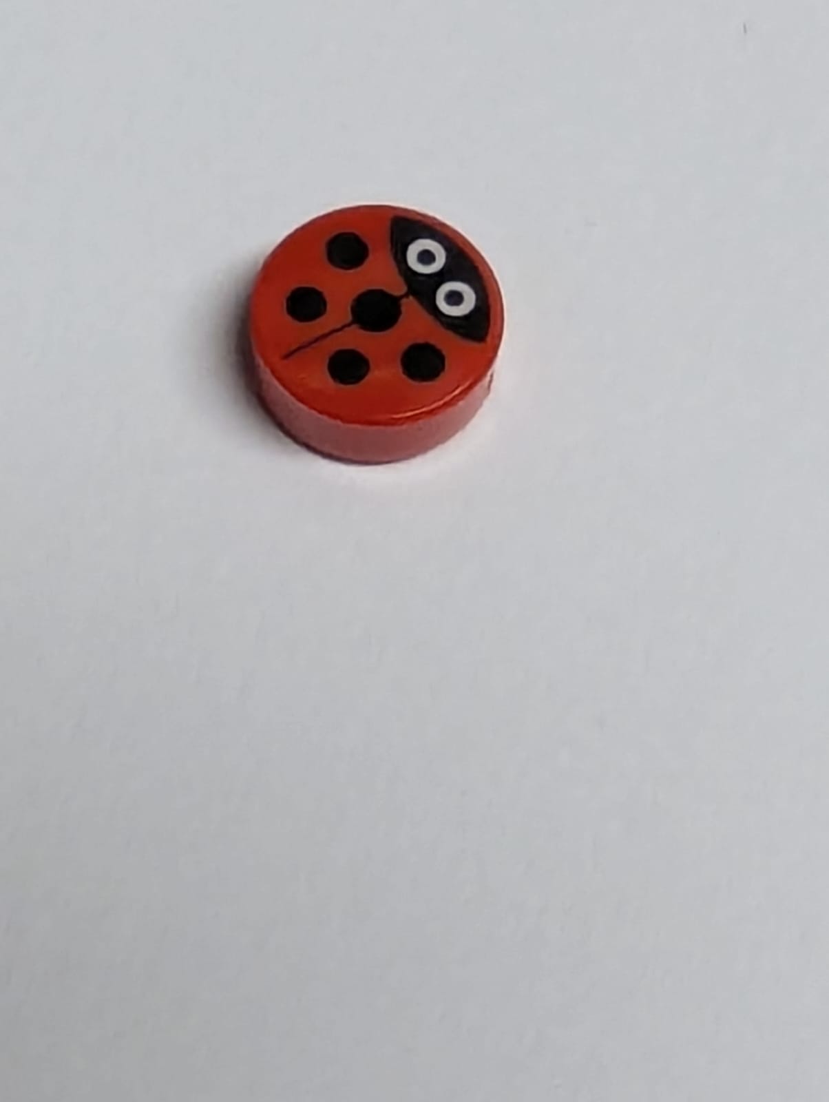 NEU Fliese, rund 1 x 1 mit Marienkäfer-Muster rot