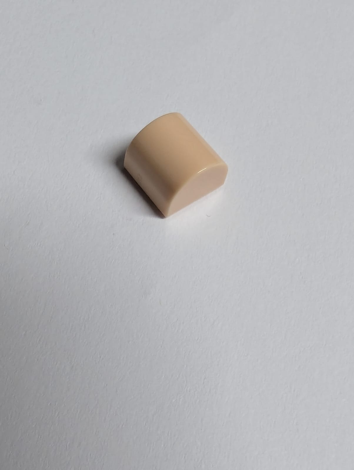 NEU 1 x 1 x 2/3 modifizierter Stein doppelt gebogen hellnougat