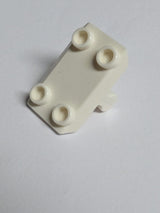 NEU Platte, modifiziert 2 x 3 invert mit 4 Noppen und Griff (Rocker Plate) weiß