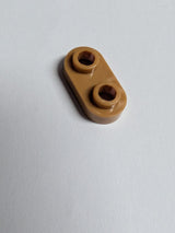 NEU Platte, rund 1 x 2 mit offenen Noppen nougat (medium)